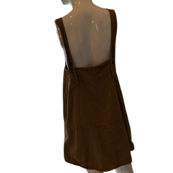 Free People Pocket Full of Sunshine Moss Cotton Denim Mini Dress Size Large S - Picture 13 of 14